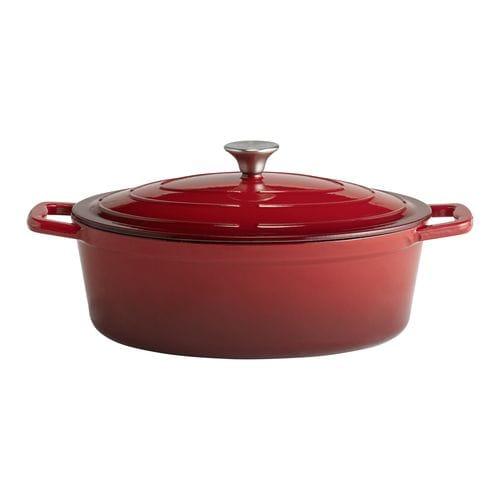 5 Stars Red Roaster with Lid 33 x 25cm / 13 x 9.8 / 5l / 176oz - 88308