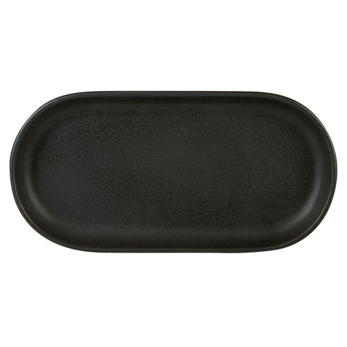 Rustico Carbon Oval Tray 30x 15cm - C33206 (Pack of 6)