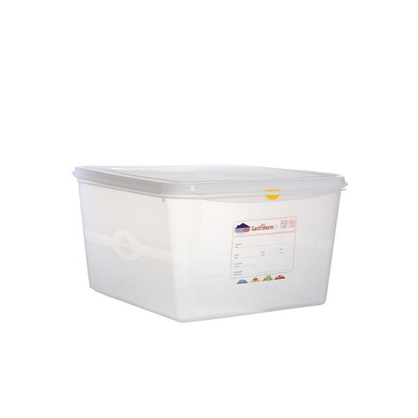 GN Storage Container 2/3 200mm Deep 19L - 12520 (Pack of 6)