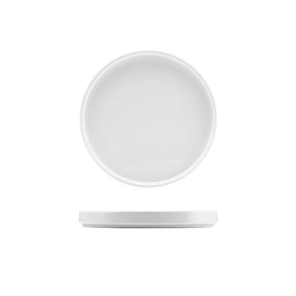 Genware Porcelain Low Presentation Plate 18cm/ 7 - 160918 (Pack of 6)