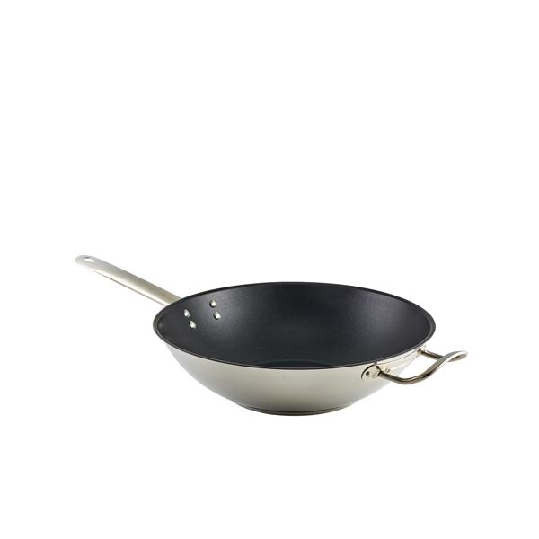 GenWare Non Stick Teflon Stainless Steel Wok 30cm - 1830-00NS