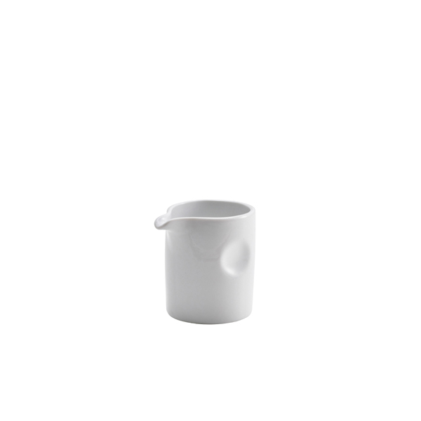 Genware Porcelain Pinched Solid Milk Jug 8.5cl/3oz - 21-102 (Pack of 12)