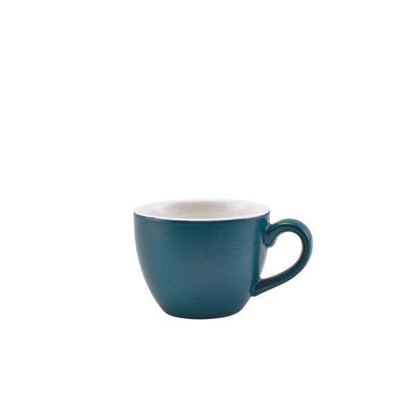 GenWare Porcelain Matt Teal Bowl Shaped Cup 9cl/ 3oz - 312109MT (Pack of 6)
