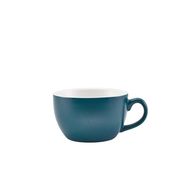 GenWare Porcelain Matt Teal Bowl Shaped Cup 25cl/ 8.75oz - 322125MT (Pack of 6)