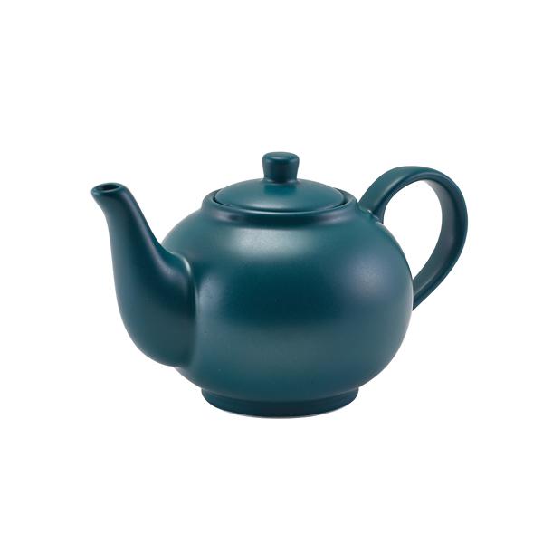 GenWare Porcelain Matt Teal Teapot 45cl/ 15.75oz - 393945MT (Pack of 6)