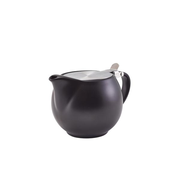 GenWare Porcelain Matt Black Teapot with St/St Lid & Infuser 50cl/ 17.6oz - 395950MBK (Pack of 6)
