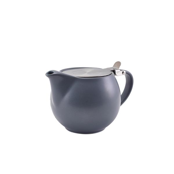 GenWare Porcelain Matt Grey Teapot with St/St Lid & Infuser 50cl/ 17.6oz - 395950MG (Pack of 6)