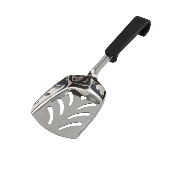 Genware Plastic Handle Chip Scoop Black - 577-12