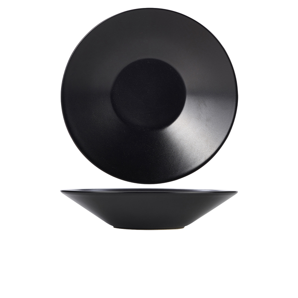 Luna Stoneware Black Soup Plate 23 x 5cm/9.25 x 2
