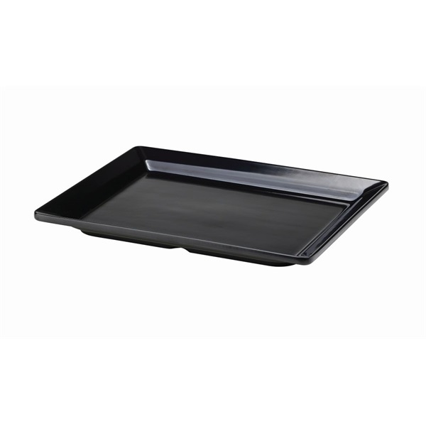 Black Melamine Platter GN 1/2 Size 32 X 26cm - MEL12-BK