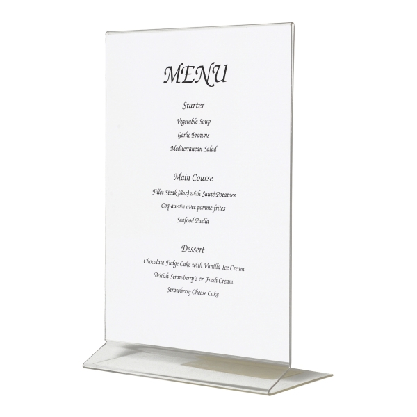 Acrylic Menu Holder A5 Size - MHA5
