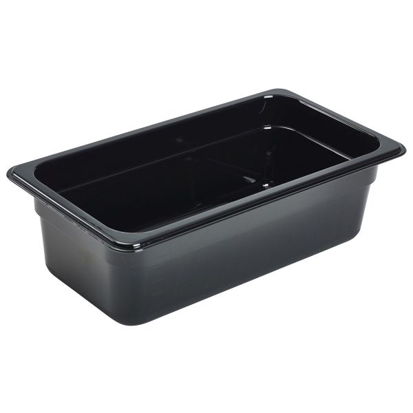1/3 -Polycarbonate GN Pan 100mm Black - PCB13-100