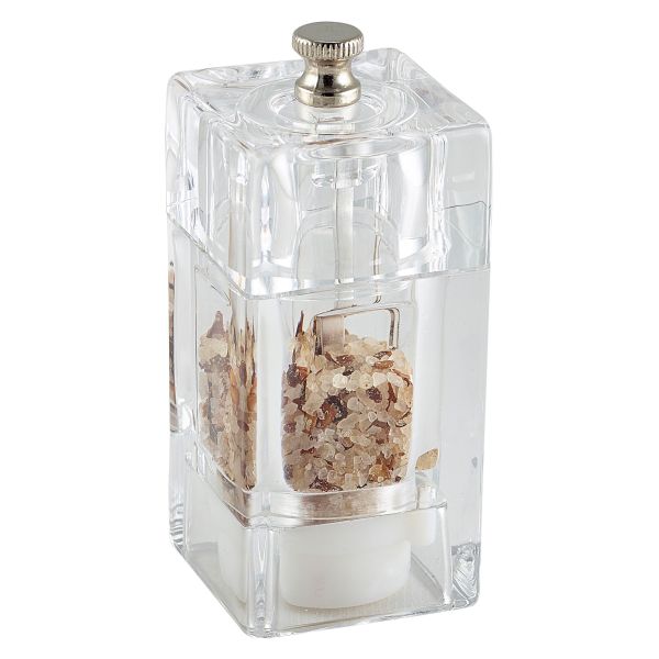 Genware Square Salt/Pepper Grinder Acrylic 10cm - SPSQ10