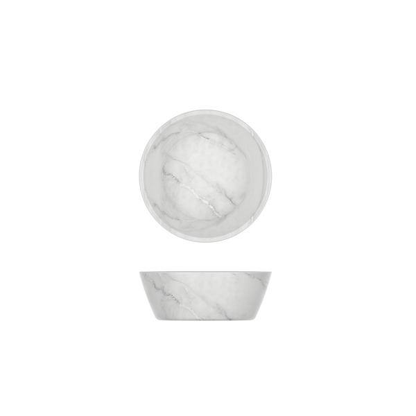 White Marble Agra Melamine Bowl 12.7 x 4.5cm - AG120924 (Pack of 24)