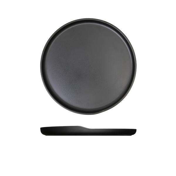 Black Copenhagen Round Melamine Plate 28cm - CP282602 (Pack of 6)