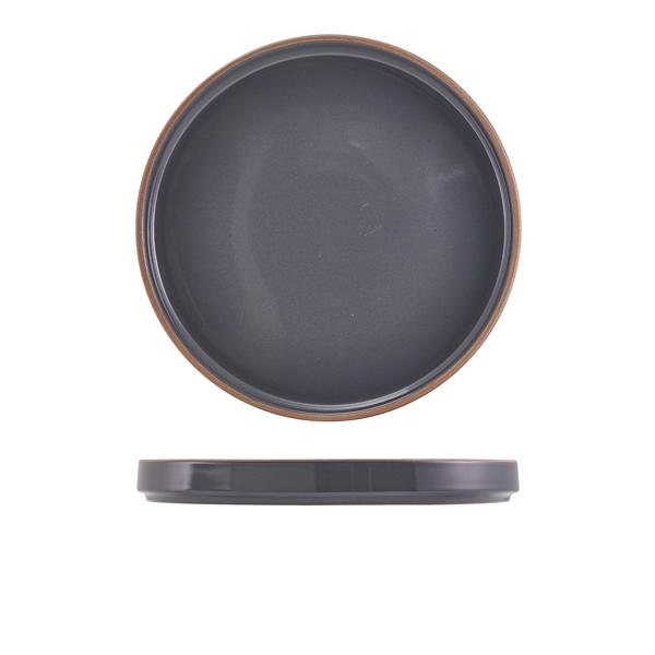 GenWare Kava Dark Grey Stoneware Presentation Plate 25cm - LP-KDG25 (Pack of 6)