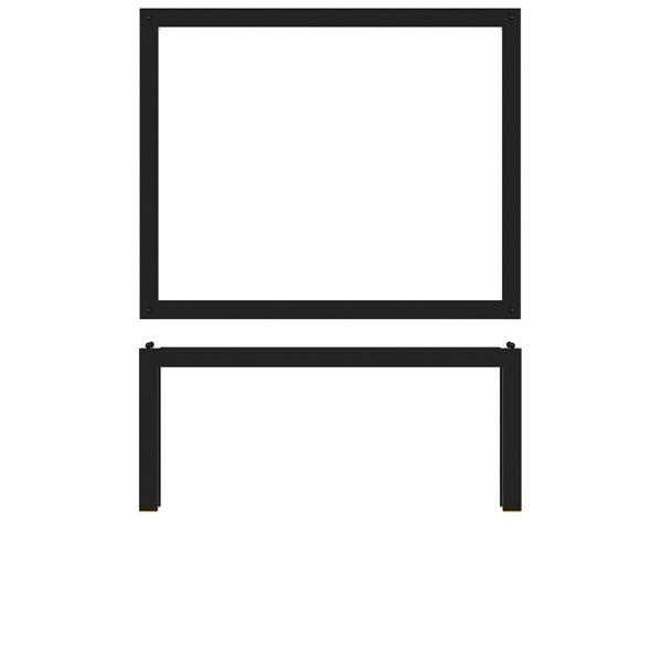 Black Luxor Metal GN 1/2 Riser 32.5 x 26.5 x 17cm - LX121702