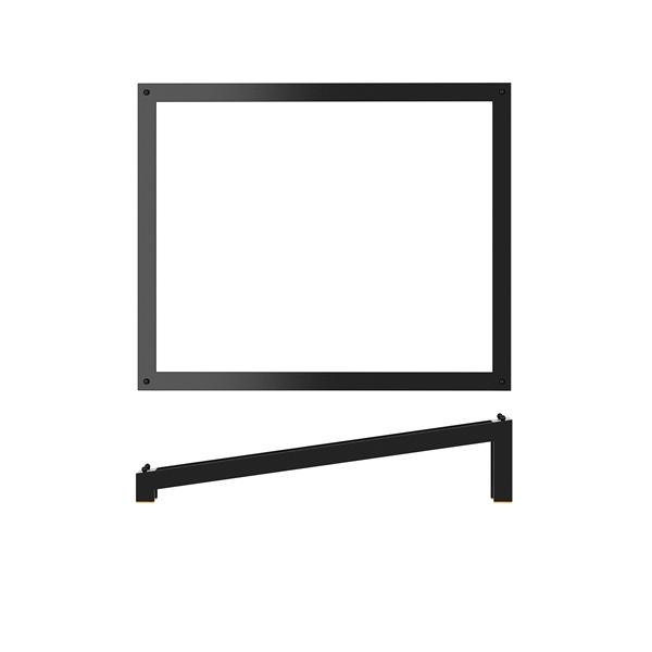 Black Luxor Metal GN 1/2 Angled Riser 32.5 x 26.5 x 7cm - LX121802