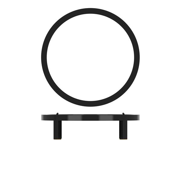 Black Luxor Metal Round Riser 28.5 x 7cm - LX281902