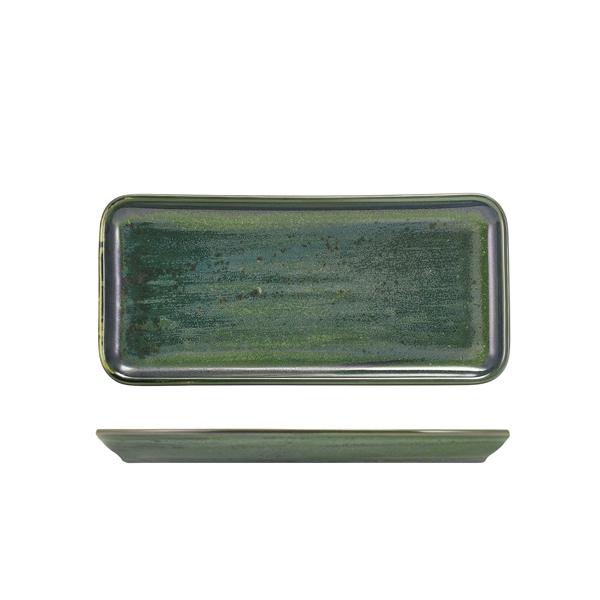 Terra Porcelain Aqua Green Narrow Rectangular Platter 27 x 12.5cm - NR-PAG27 (Pack of 6)