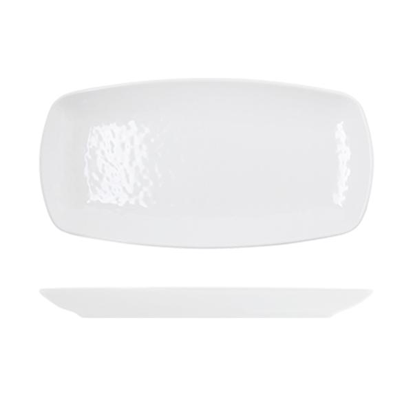 White Osaka Melamine Oblong Plate 29.5 x 15cm - OS292345 (Pack of 12)
