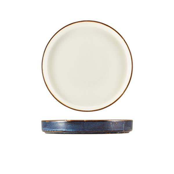 Terra Porcelain Aqua Blue Two Tone Presentation Plate 18cm - PRT-PBL18 (Pack of 6)