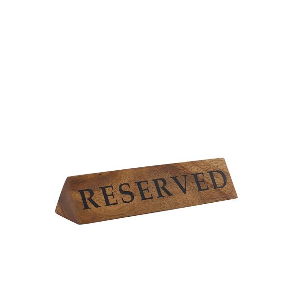 GenWare Acacia Wood Reserved Sign - WSH-RSV