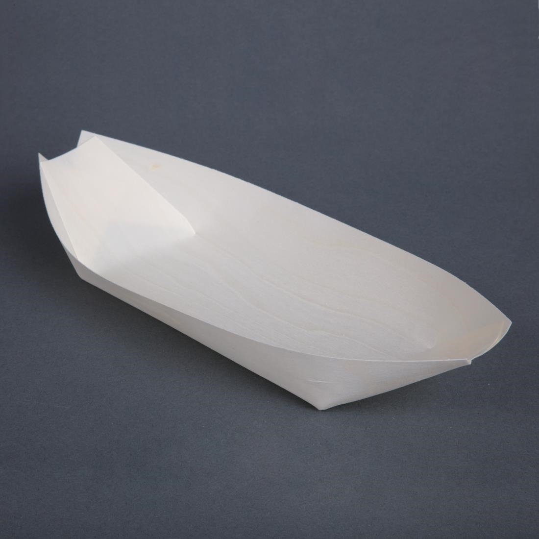 Fiesta Green Biodegradable Wooden Sushi Boats Large 250mm (Pack of 100)