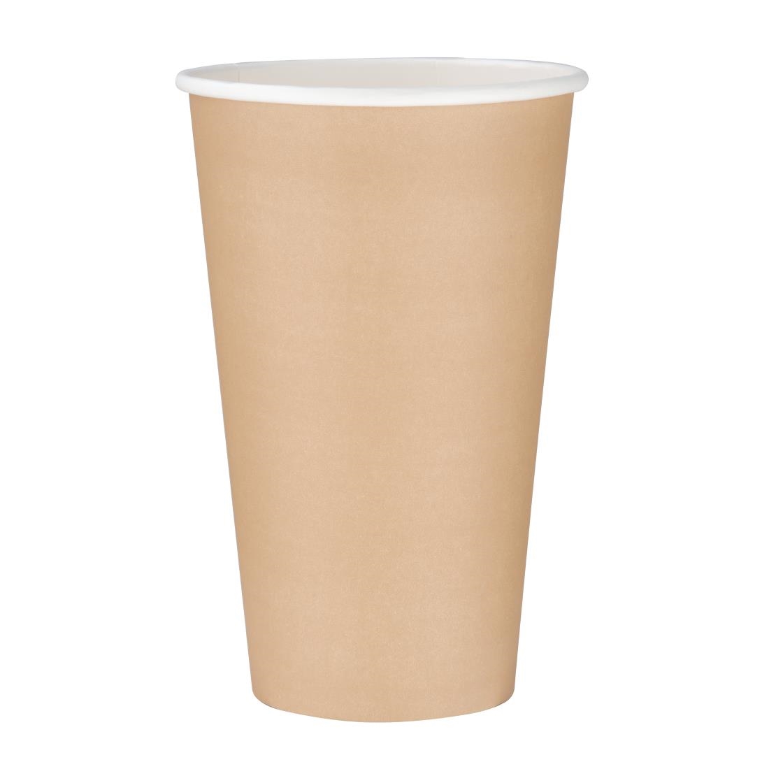Fiesta Single Wall Takeaway Coffee Cups Kraft 455ml / 16oz (Pack of 1000)