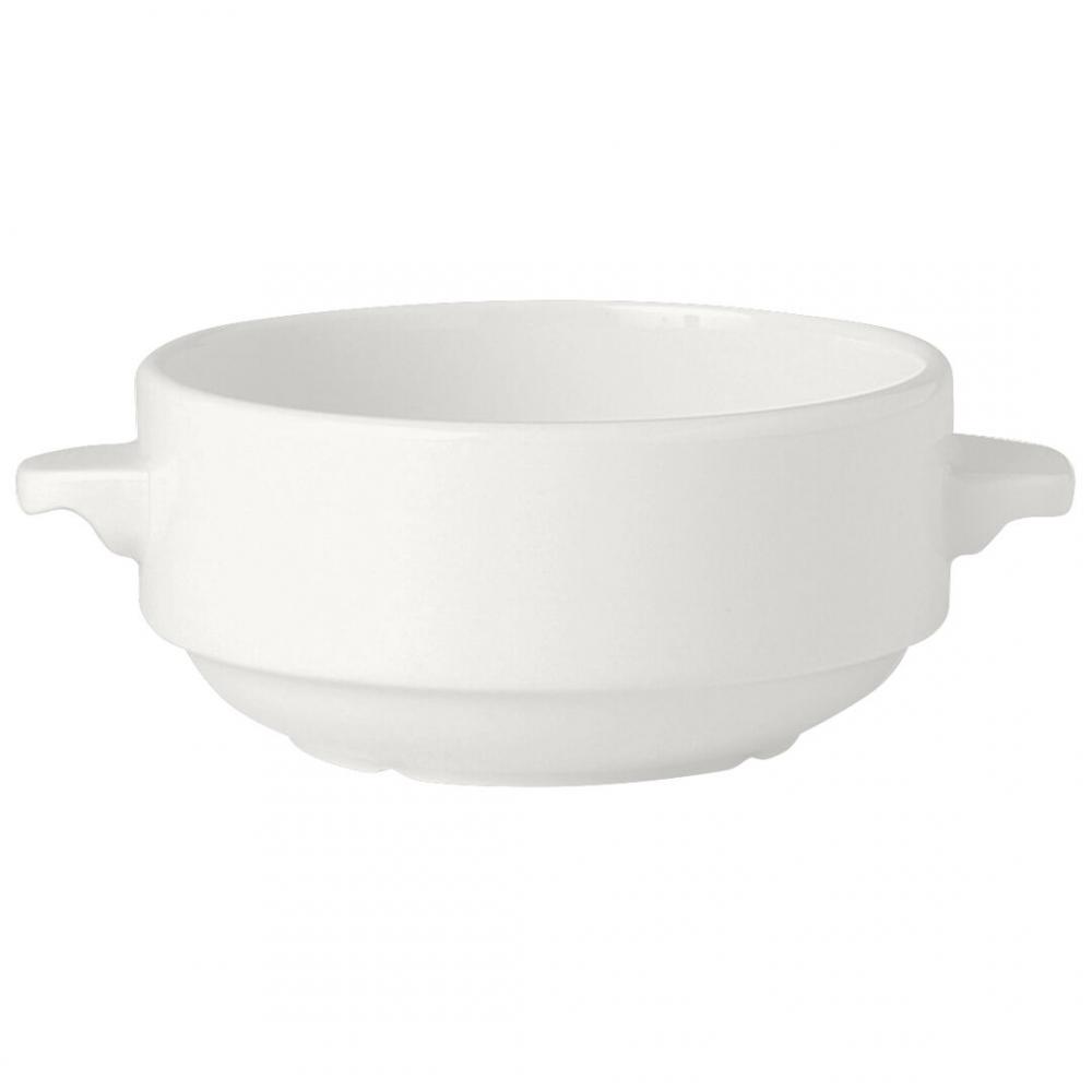 Simplicity White Lugged Stacking Soup Cup 28.5cl (10oz) - 11010115 (Pack of 36)