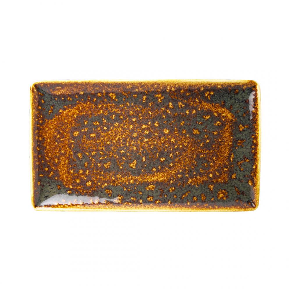 Vesuvius Amber Rectangle Three 32 x 19cm (12 1/2 x 7 1/2) - 12020556 (Pack of 6)