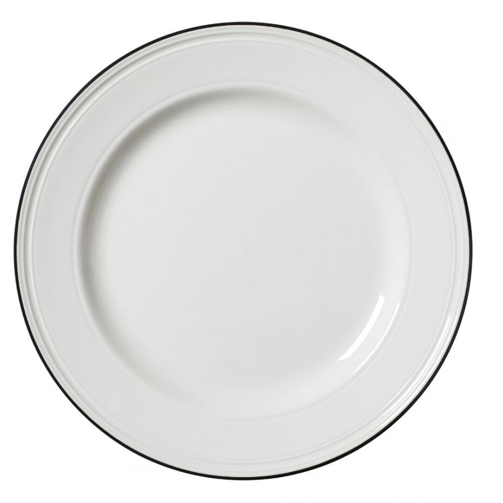 Bead Black Band Plate 28.5cm (11 1/4) - 1406X0101 (Pack of 6)