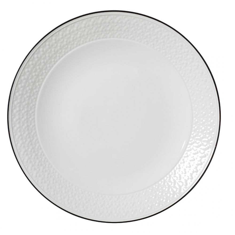 Bead Black Band Accent Coupe Plate 28.5cm (11 1/4) - 1406X0103 (Pack of 6)