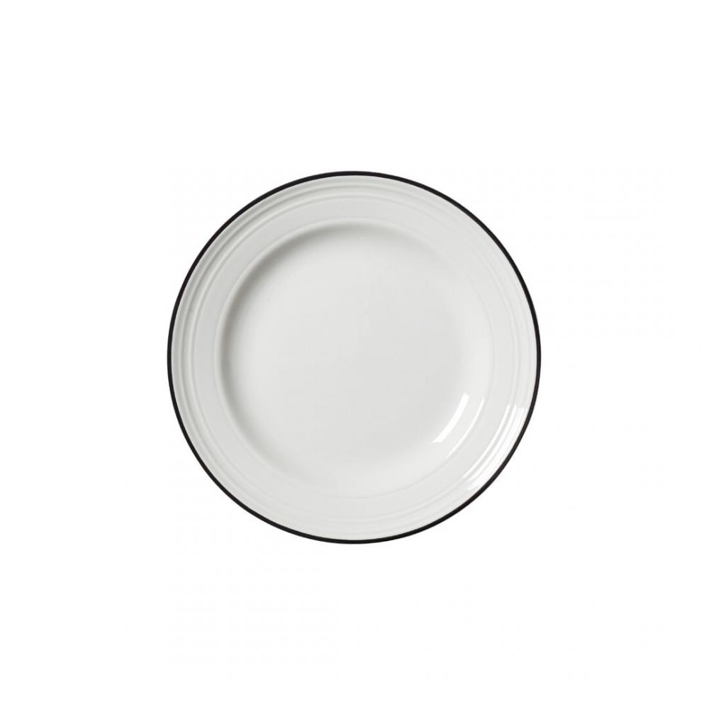 Bead Black Band Plate 16.5cm (6 1/2) - 1406X0108 (Pack of 12)
