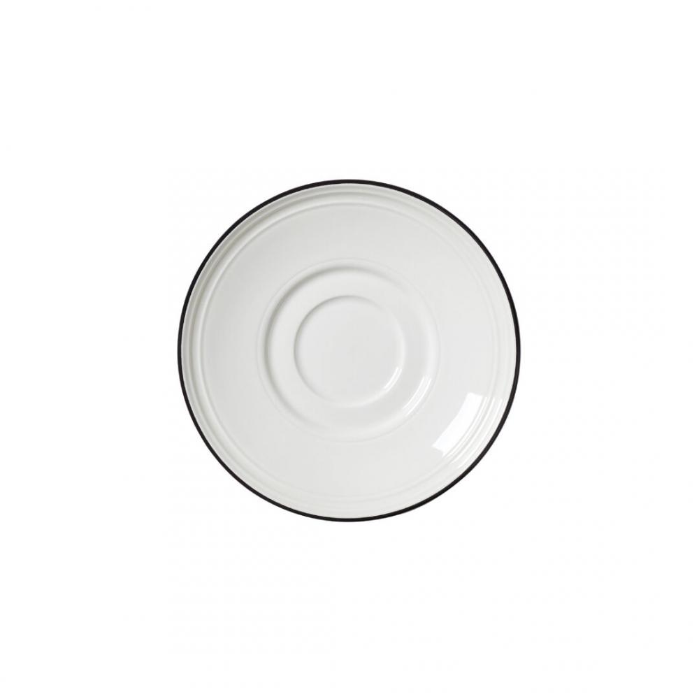 Bead Black Band Saucer 15cm (6) - 1406X0110 (Pack of 12)
