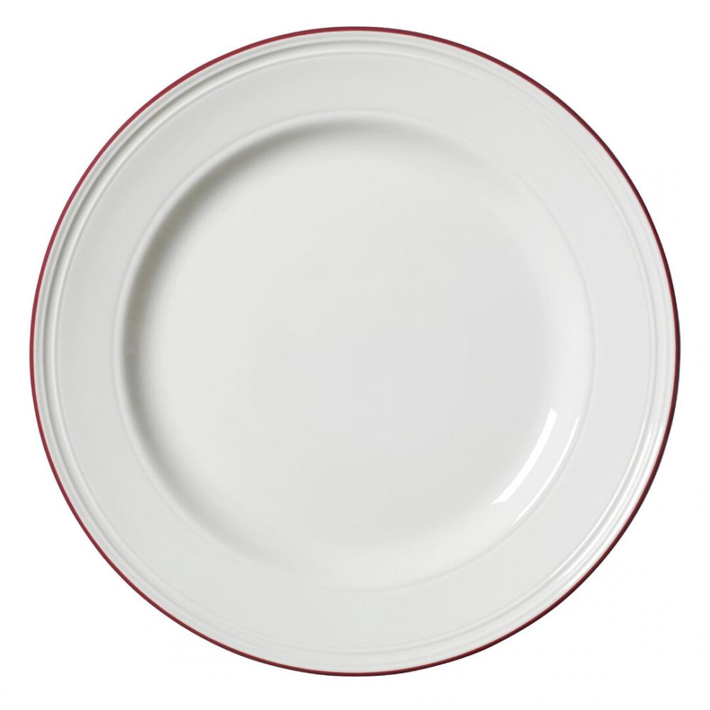 Bead Maroon Band Plate 28.5cm (11 1/4) - 1407X0101 (Pack of 6)
