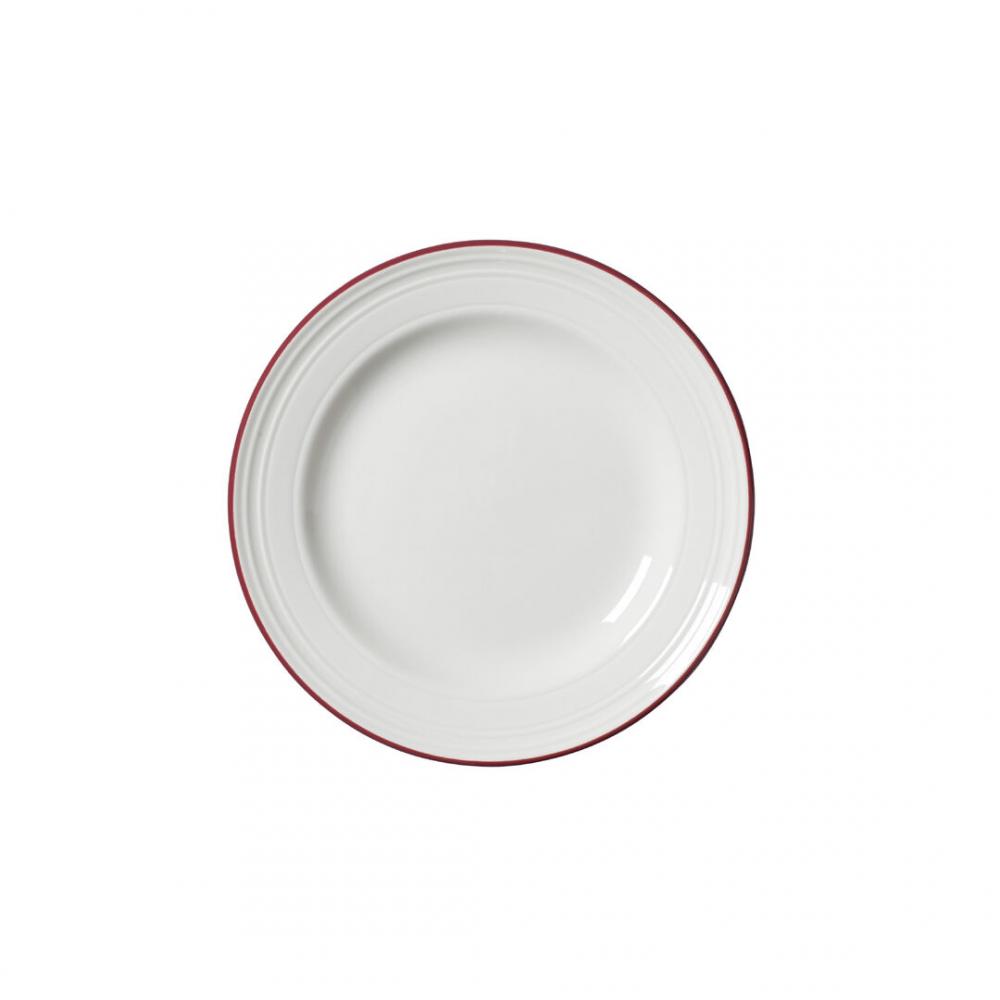 Bead Maroon Band Plate 16.5cm (6 1/2) - 1407X0108 (Pack of 12)