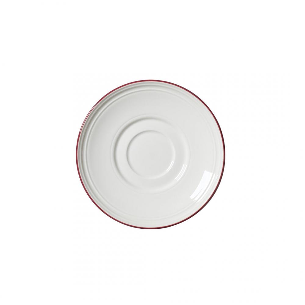 Bead Maroon Band Saucer 15cm (6) - 1407X0110 (Pack of 12)