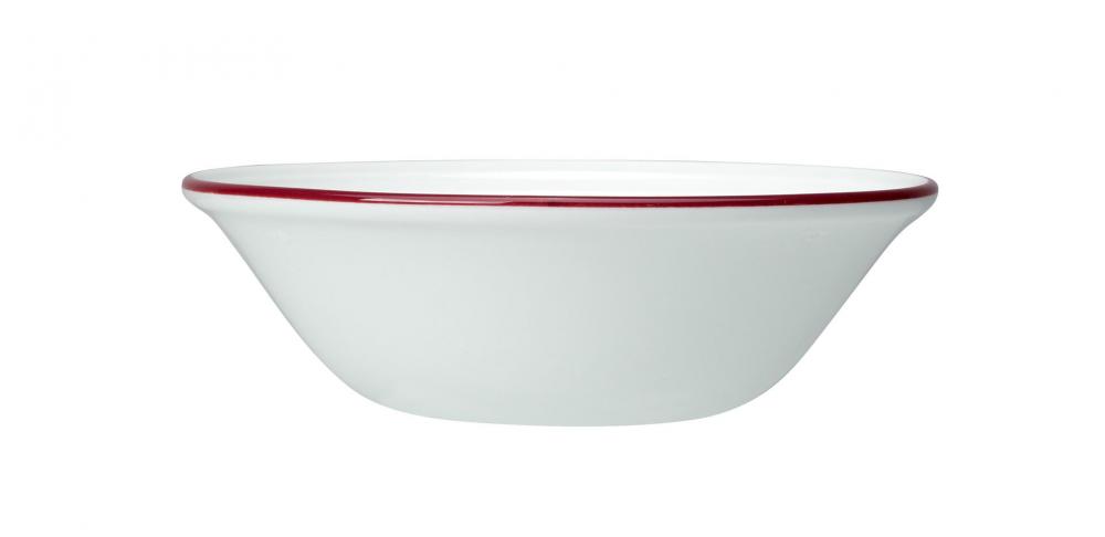 Bead Maroon Band Oatmeal Bowl 16.5cm (6 1/2) - 1407X0124 (Pack of 12)