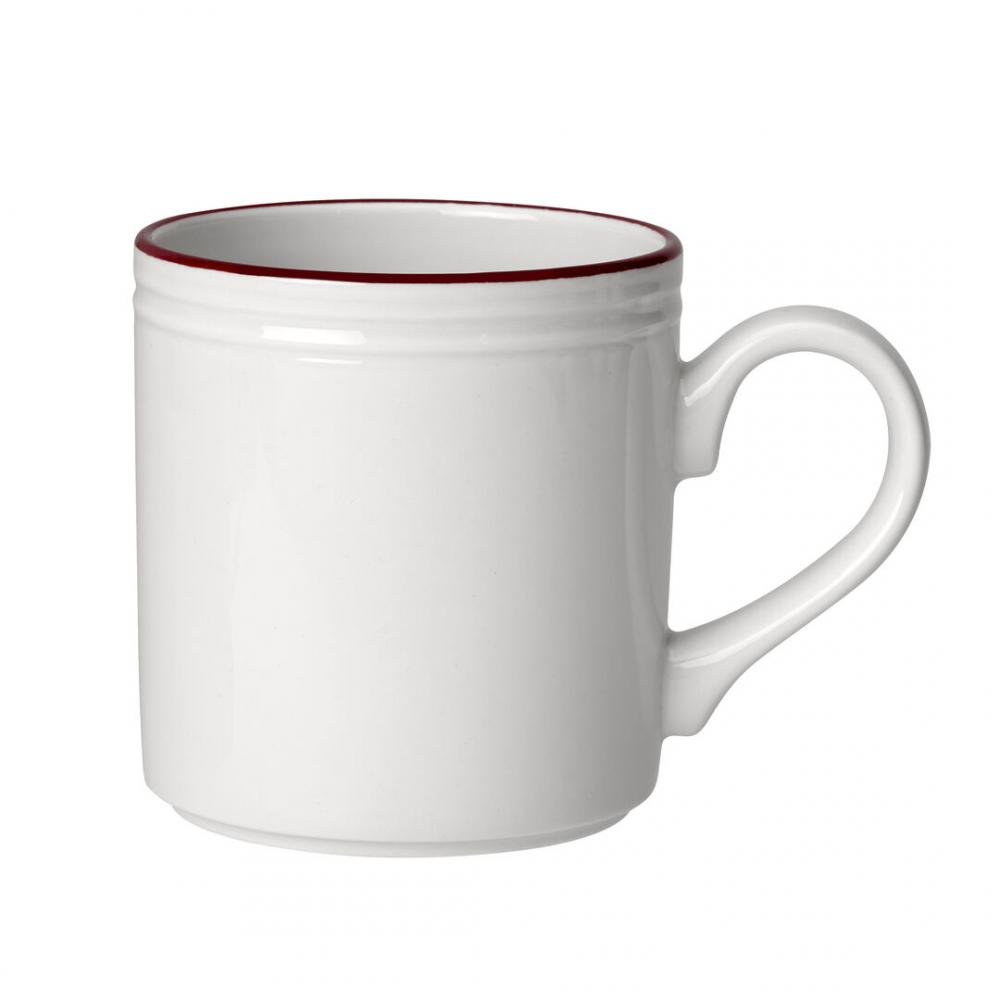 Bead Maroon Band Mug 28.5cl (10oz) - 1407X0135 (Pack of 12)