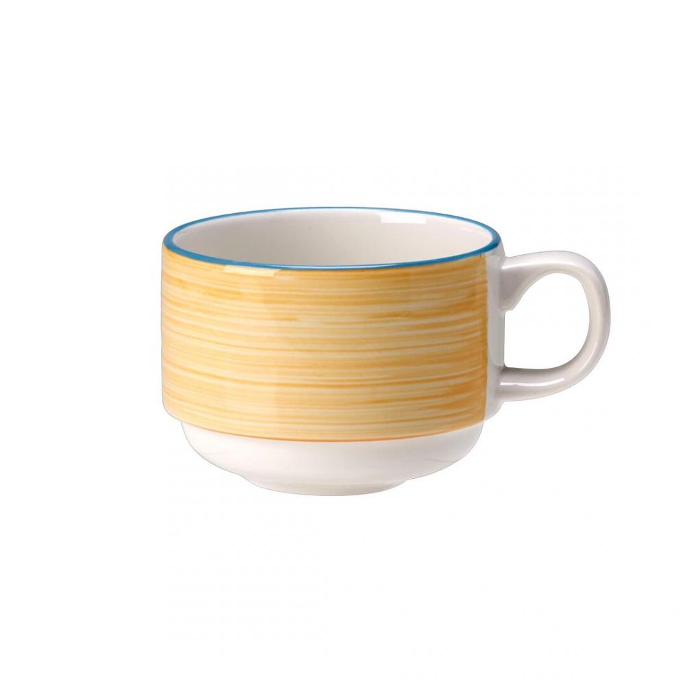 Rio Yellow Slimline Stacking Cup 20cl (7oz) - 15300217 (Pack of 36)