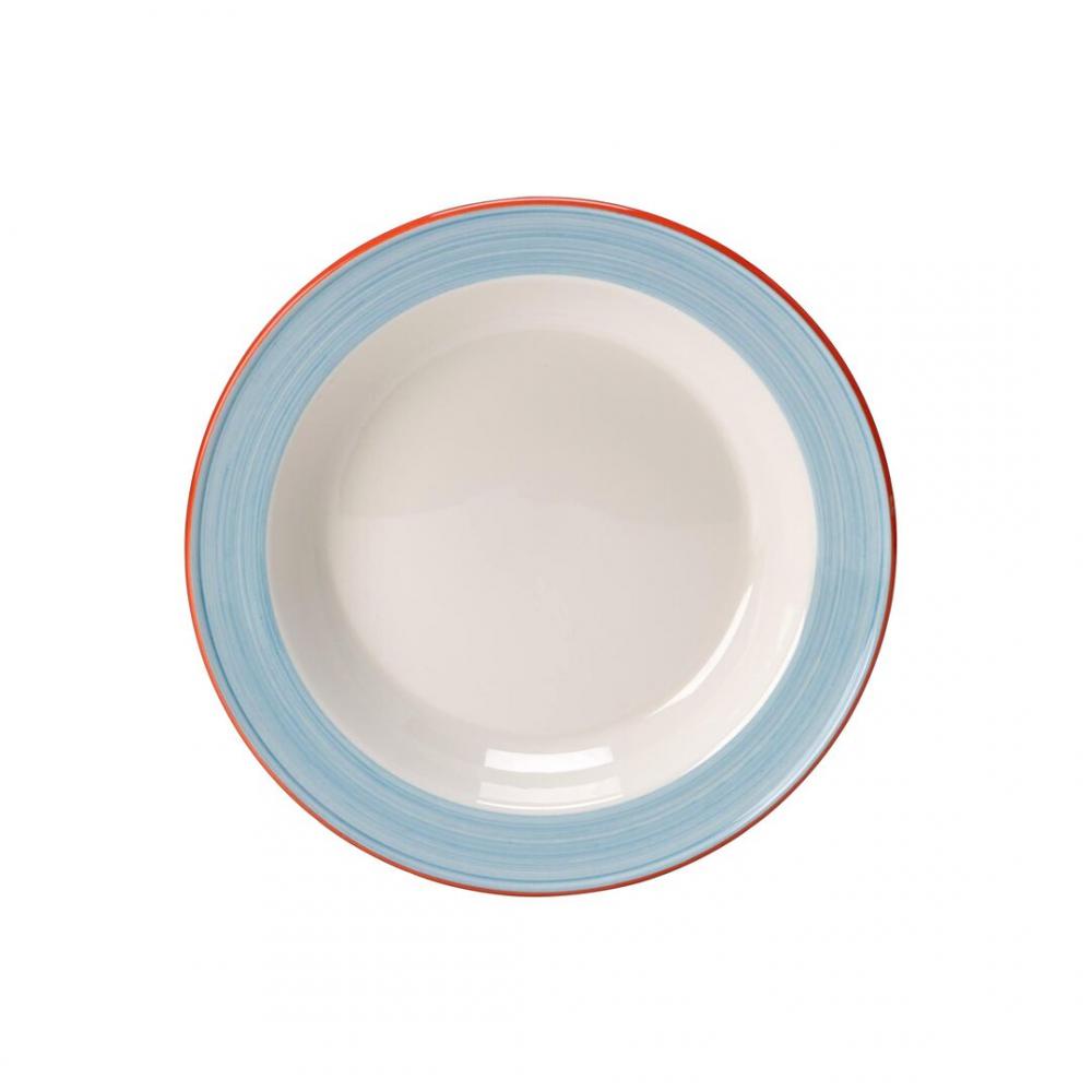 Rio Blue Slimline Soup Plate 21.5cm 39.75cl (8 1/2 14oz) - 15310215 (Pack of 24)