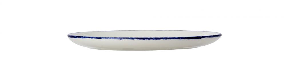 Blue Dapple Oval Coupe Plate 20.25cm (8) - 17100139 (Pack of 24)