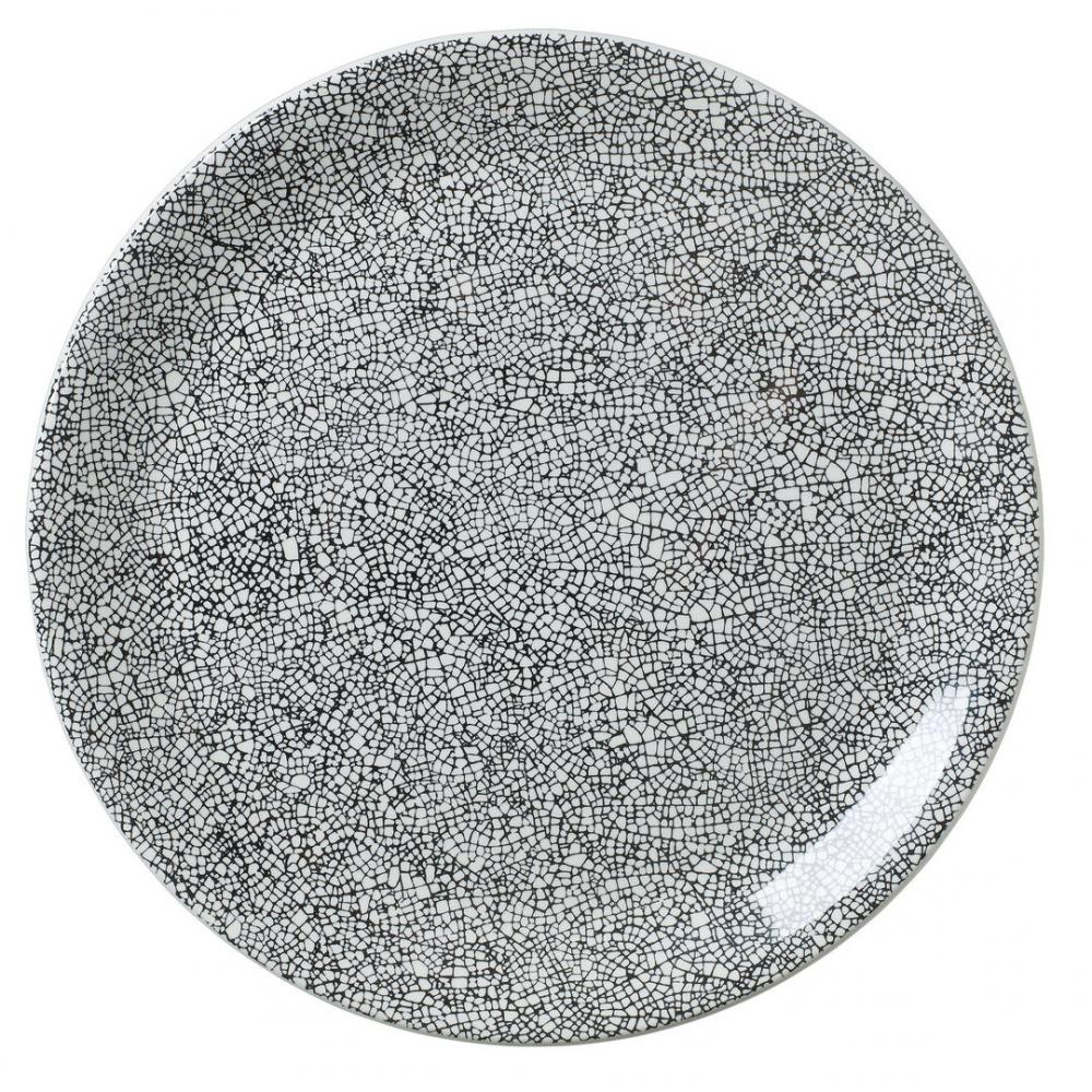 Ink Crackle Black Coupe Plate 30cm (11 3/4) - 17600565 (Pack of 12)