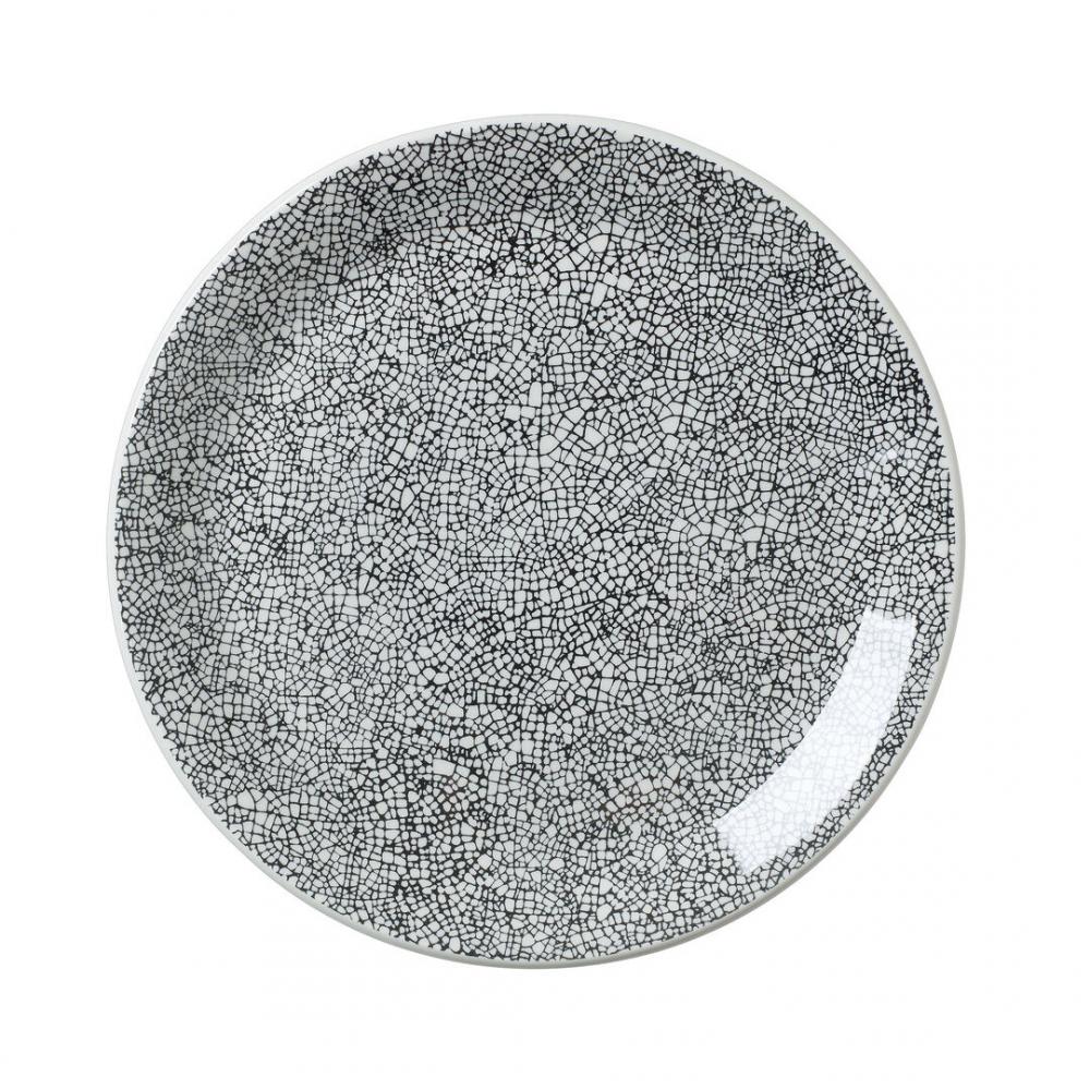 Ink Crackle Black Coupe Plate 25.25cm (10) - 17600566 (Pack of 12)
