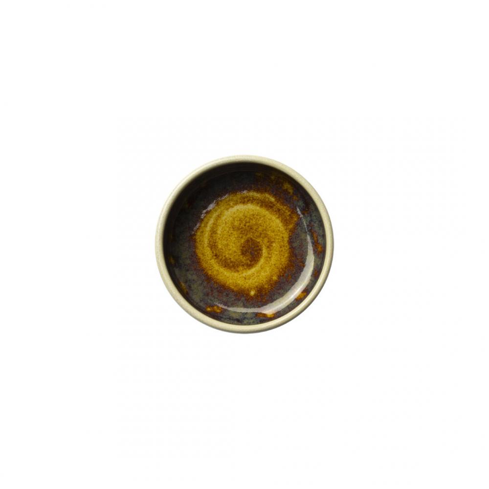 Aurora Vesuvius Amber Round Stacking Tray 7.5cm 7.67cl (3 2 7/10oz) - 17840471 (Pack of 12)