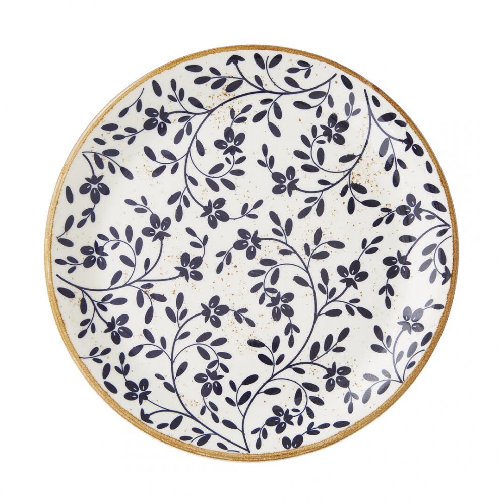 Flora Blue Coupe Plate 25.25cm (10) - 18000566 (Pack of 12)