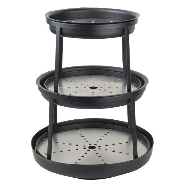 Black Metal 3 Tier Seafood Stand 31cm x 39.4cm (12 1/4 x 15 1/2) - 5856JX00