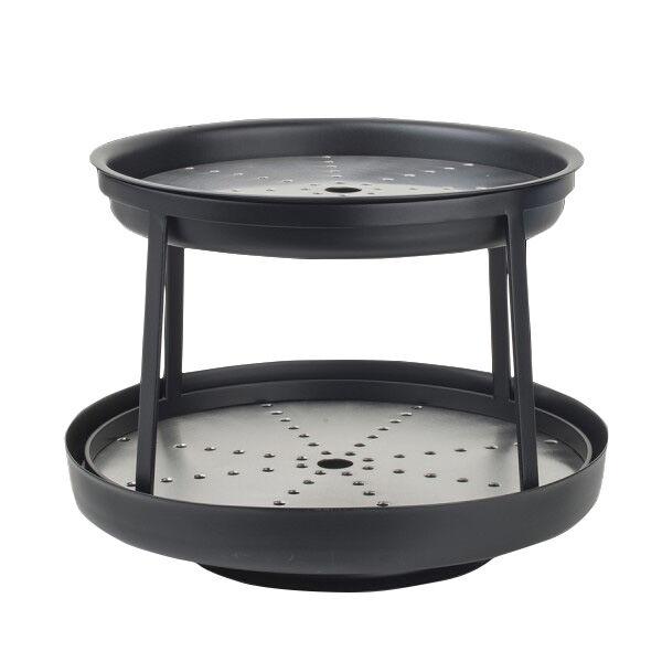 Black Metal 2 Tier Seafood Stand 31 x 23cm (12 1/4 x 9) - 5856JX01