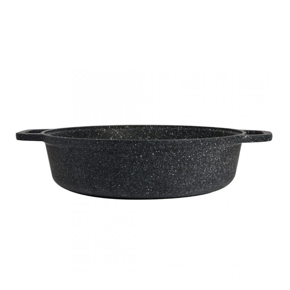 Folio Black Induction Buffet Pot & Lid 37.5 x 28 x 8.25cm 384.5cl (14 3/4 x 11 3/4 x 3 1/4 130oz) - 6976QU004